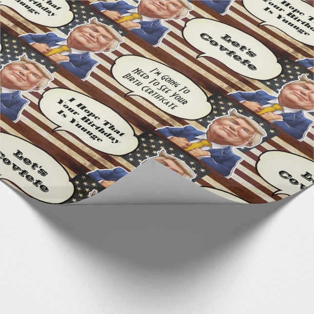 Papel De Presente Funny Trump Birthday (Ponta)