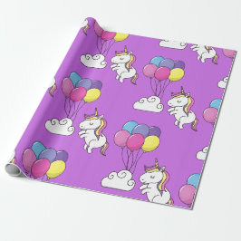 Papel De Presente Funny Unicorn Pattern Magic Horse
