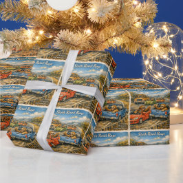 Papel De Presente Fúria na Estrada dos Bichos‑preguiça – Carro em Aq