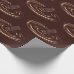 Papel De Presente Fusão de Bar de chocolate em chocolate líquido