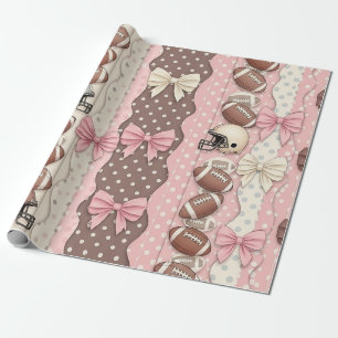 Papel De Presente Fútbol Coquette Arco Iris Estampado de Leopardo (9