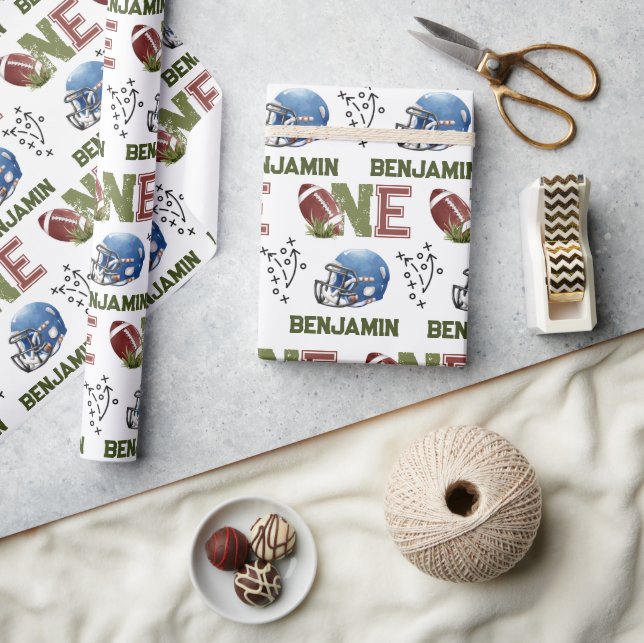 Papel De Presente Futebol americano (Artesanato)