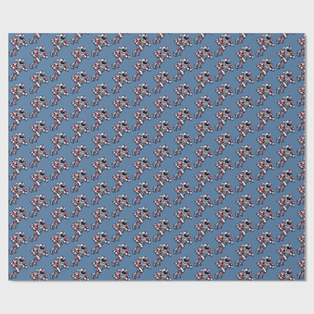 Papel De Presente Futebol Astronauta (Aberto)