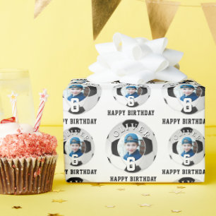 Papel De Presente Futebol de futebol infantil Feliz Natal Foto