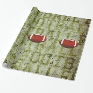 Papel De Presente Futebol Funky Green Grunge