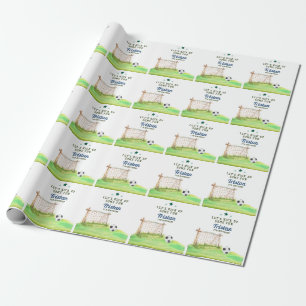 Papel De Presente Futebol “Vamos Dar um Chute e Divertir” Aniversári