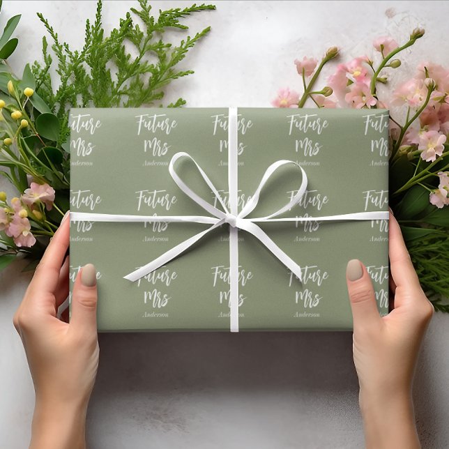 Papel De Presente Futuro Chá de panela Verde da Sra. Sage (Criador carregado)