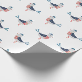 Papel De Presente Gaivotas de Marinheiro em Branco