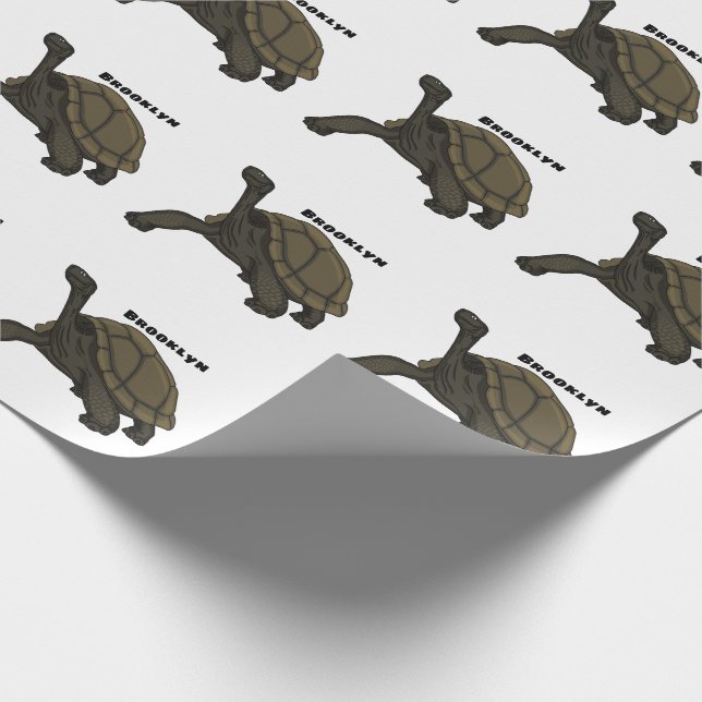 Papel De Presente Galapagos land tortoise illustration  (Ponta)