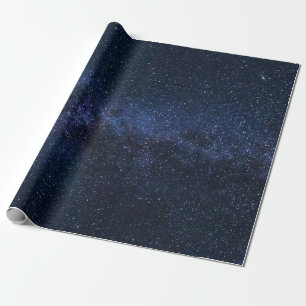 Papel De Presente Galáxia Escura Céu Noturno Estrelado Espaço Cósmic