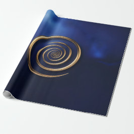Papel De Presente Galáxia Espiral Dourada