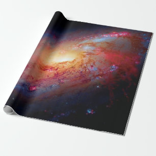 Papel De Presente Galáxia Espiral Messier M106 Foto do Espaço Exteri