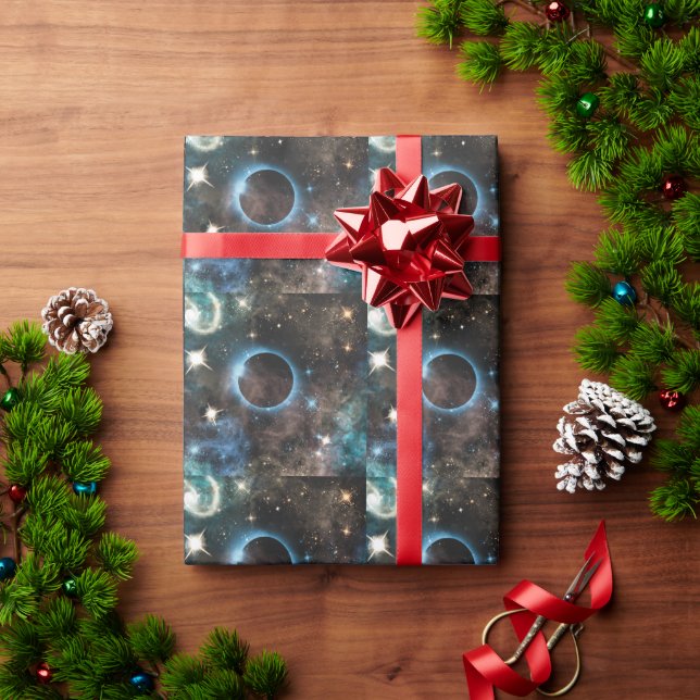 Papel De Presente Galaxy Nebula Planet Hubble Telescope Fotografia (Presente de Natal)