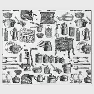 Papel De Presente galeria de cozinha antiga vitoriana