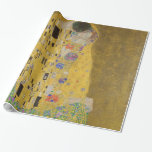 Papel De Presente Galeria Gustav Klimt The Kiss (Amantes)<br><div class="desc">Gustav Klimt. O Beijo (Amantes).c.1908. Folha de ouro e óleo na canvas. Pintura original de uma obra-prima de arte,  de autoria do famoso artista austríaco Art Nouveau Gustav Klimt.</div>