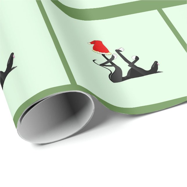 Papel De Presente Galgo do sono do Feliz Natal (Ponta do rolo)