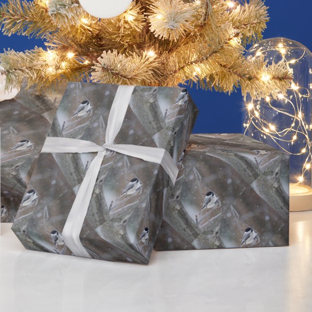 Papel De Presente Galinha de casaco preto - passarinho (Feriados)