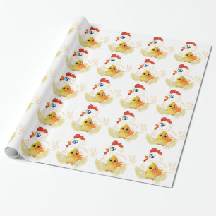 Papel De Presente Galinha e galinha dos desenhos animados
