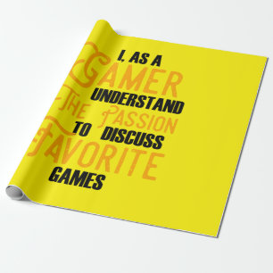 Papel De Presente Gamer Art A Gamer Compreende A Paixão