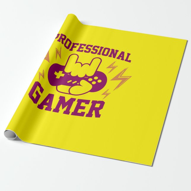Papel De Presente Gamer Gift Professional (Desenrolado)
