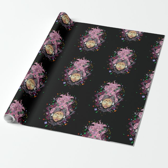 Papel De Presente Gamer Girl (Desenrolado)