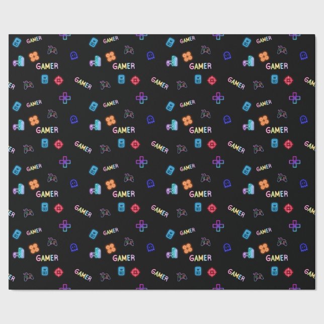Papel De Presente Gamer Wrapping Paper (Barra)