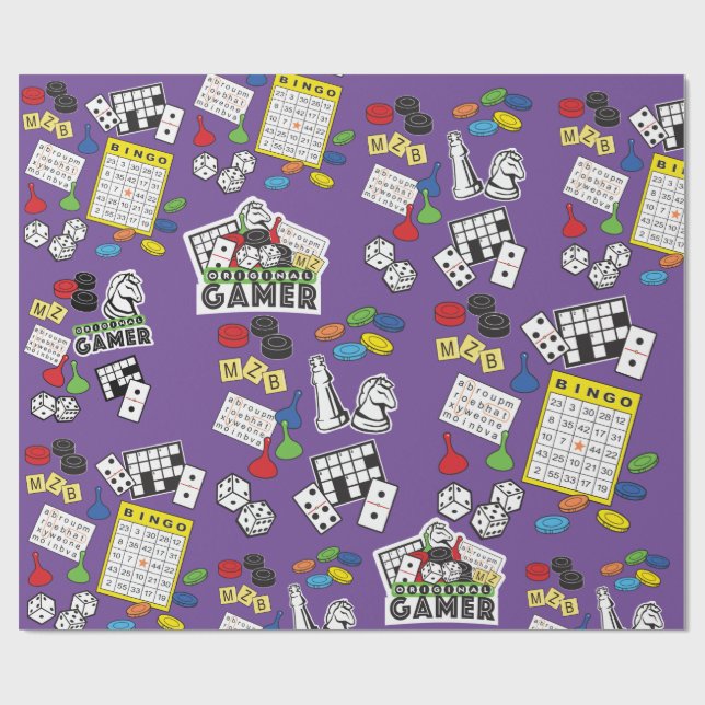 Papel De Presente Gameroom, luz, jogo de cartas temático (Aberto)