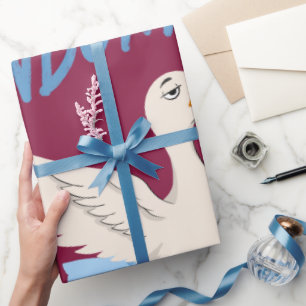 Papel De Presente Ganso Despreocupado Modo Engraçado Ballet Ganso
