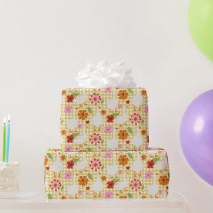 Papel De Presente Gansos Cutos Com Flores Desenhadas À Mão - Verific