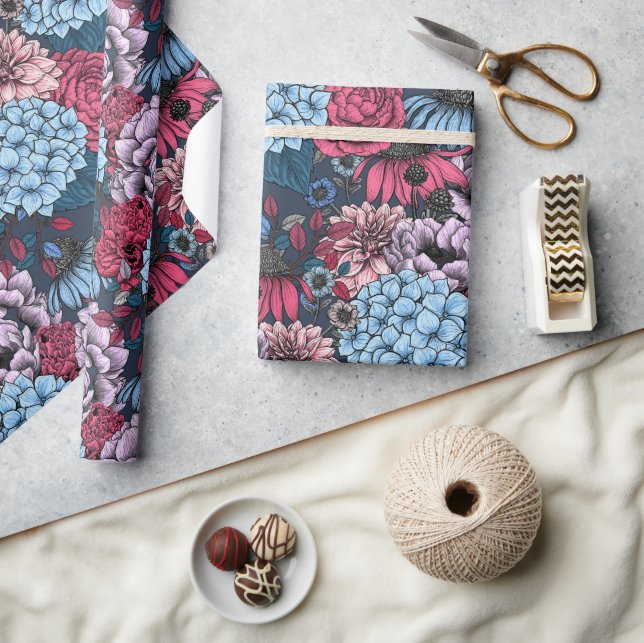 Papel De Presente Garden florals (Artesanato)