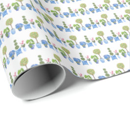 Papel De Presente Garden Pots (on White) Wrapping Paper