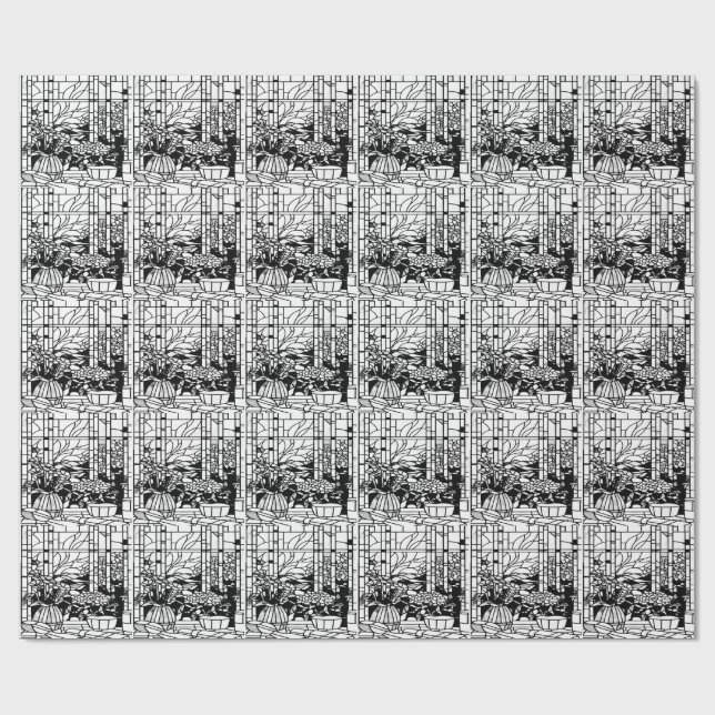 Papel De Presente Garden Stained Glass  (Aberto)