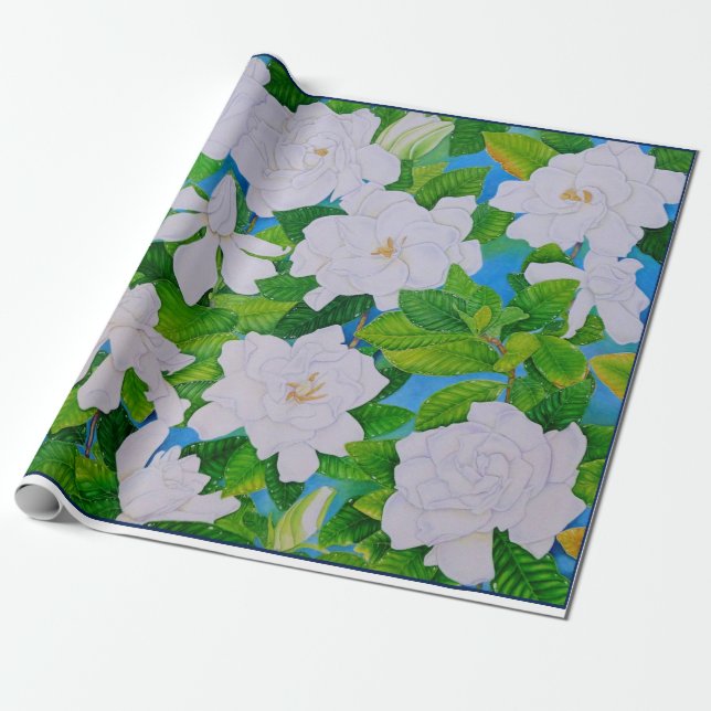 Papel De Presente Gardenias (Desenrolado)