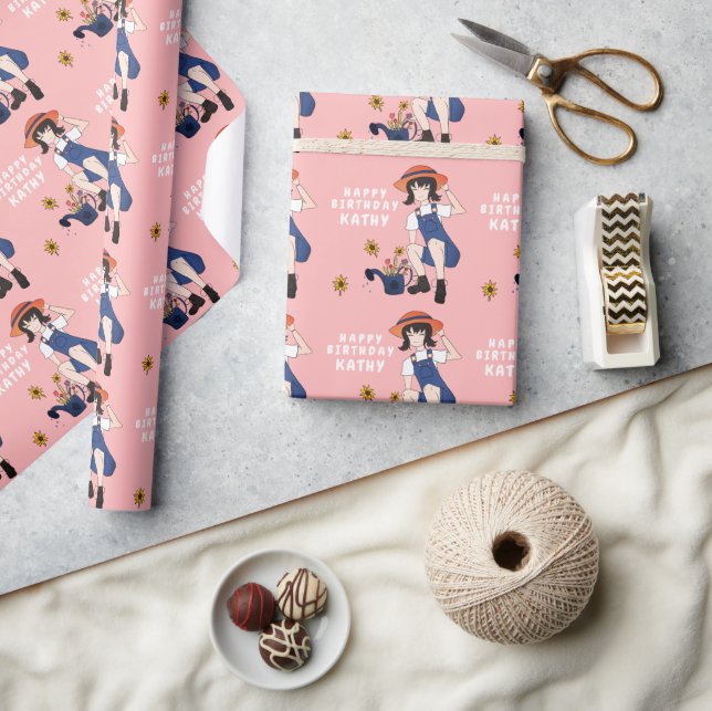 Papel De Presente Gardenota Girassóis Flores Feliz Aniversário (Artesanato)