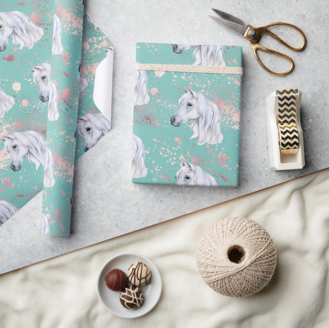 Papel De Presente Garota Branca de Aniversário Rosa (Artesanato)