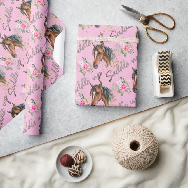 Papel De Presente Garota-de-Aniversário Rosa-Castanha (Artesanato)