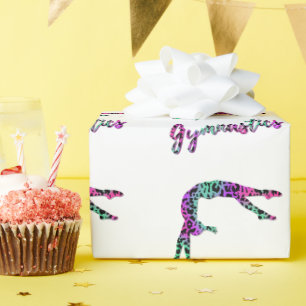 Papel De Presente Garota de ginástica selvagem   Ginástica de Impres