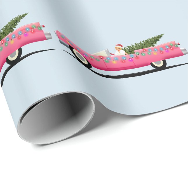 PAPEL DE PRESENTE GAROTA DE NATAL EM PINK CLASSIC WRAPPING PAP (Ponta do rolo)
