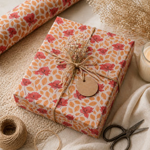 Papel De Presente Garota de primeiro aniversario de Flor Selvagem Mo