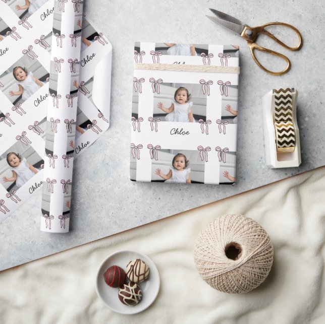 Papel De Presente Garota do Arco rosa (Artesanato)