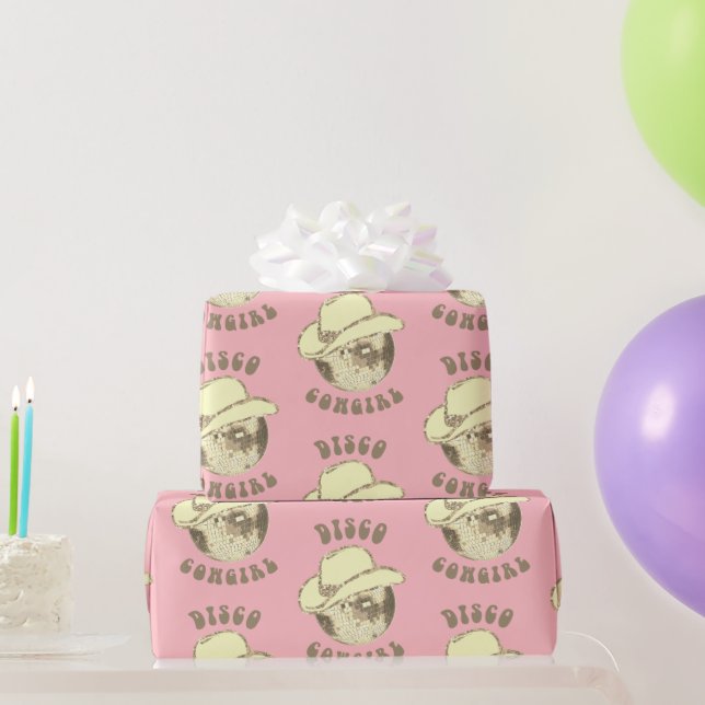 Papel De Presente Garota Dourada rosa e bonita do chapéu (Presentes para festas)