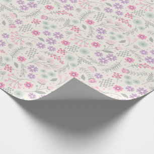 Papel De Presente Garota Floral