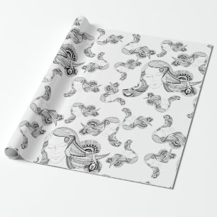 Papel De Presente Garota Negra E Branca