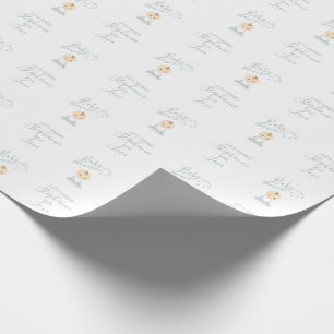Papel De Presente Garoto Bonito e seu Chá de fraldas Móvel