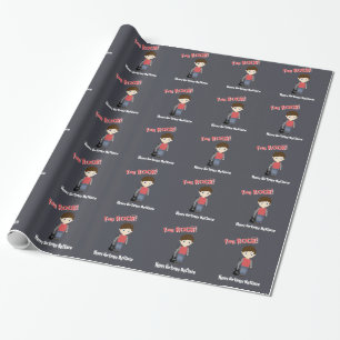 Papel De Presente Garoto de Aniversário Estrela do Rock
