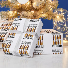Papel De Presente Garrafa de Cerveja Cerveja Divertida