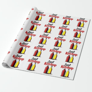 Papel De Presente Garrafa de Ketchup Engraçada Gráfico apenas ketchu