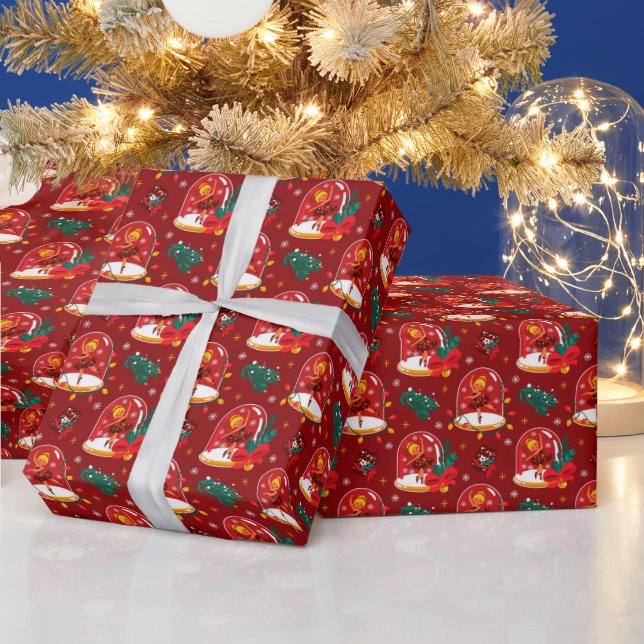 Papel De Presente Garrafa de Neve de Natal Com Ornamentos de Bailari (Feriados)