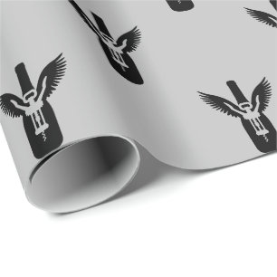 Papel De Presente Garrafa de vinho com Asas e Cortiça