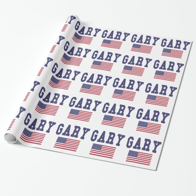 Papel De Presente Gary US Flag (Desenrolado)